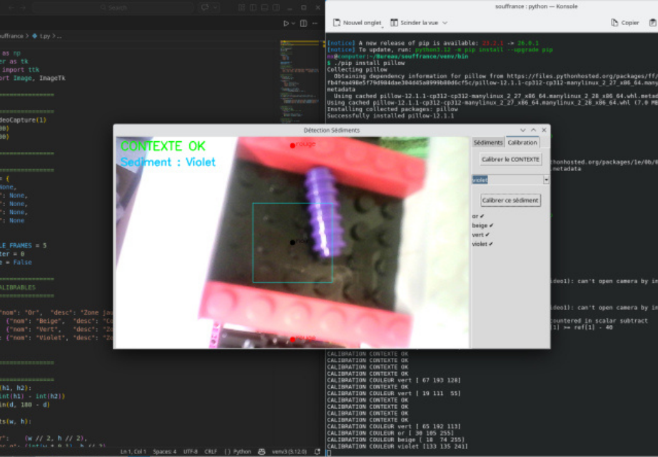Capture d'écran du programme